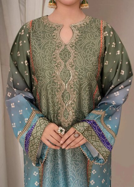 Chandan Nagri RTW Embroidered Silk 3 Piece Suit Selin - Casual Collection