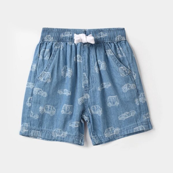 Infant Boys Tensile Denim Suit - Light Blue
