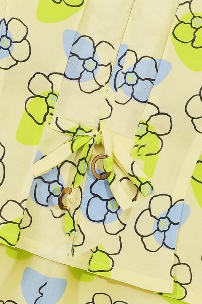 Bright Bloom Button Cotton Co-ord