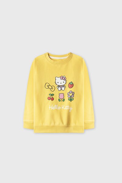 Girls Sunny Kitty Fleece Sweatshirt