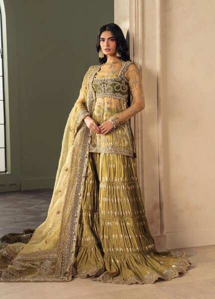 Luminara by Ayzel Unstitched Embroidered Organza 3 Piece Suit AAF26UWL Iril AYZ-179 - Wedding Collection