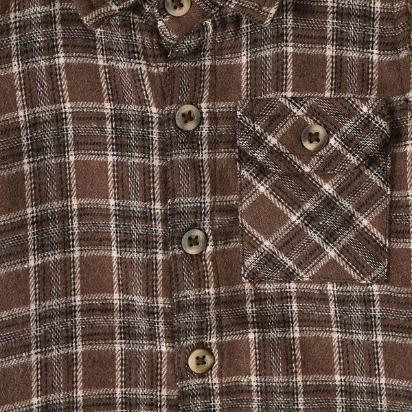 Infant Boys Flannel Suit-Brown Checkered S2-2