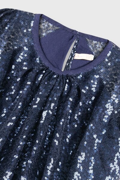 Midnight Sparkle Navy Net Dress