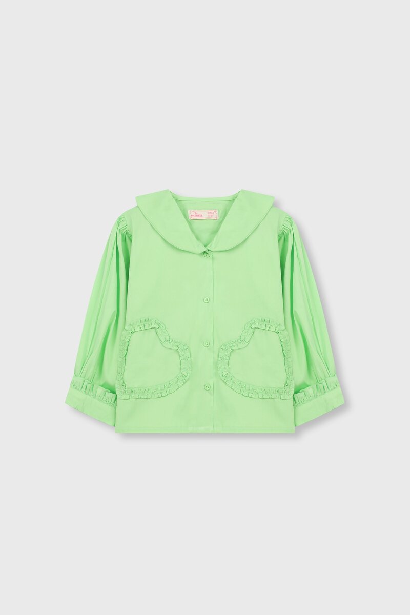 Lime Glow Collar Top