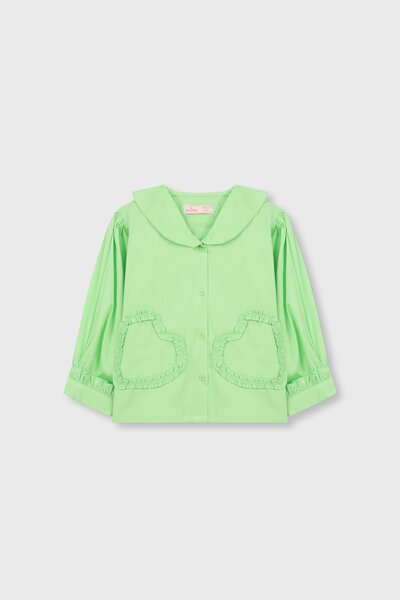 Lime Glow Collar Top