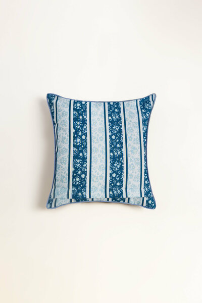 Blue Patch Square Cushion Cover