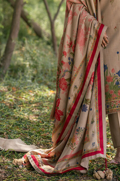 3 Piece Printed Pashmina Suit