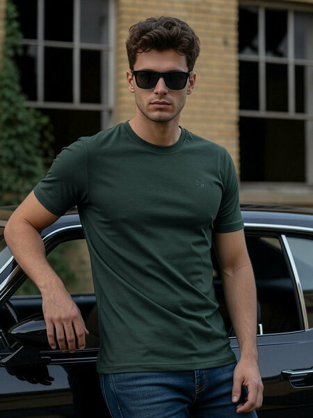 Dark Green Basic T-Shirt (TEE-395)
