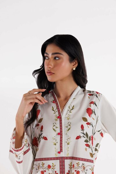 Stitched Printed Lawn Shirt + Culotte