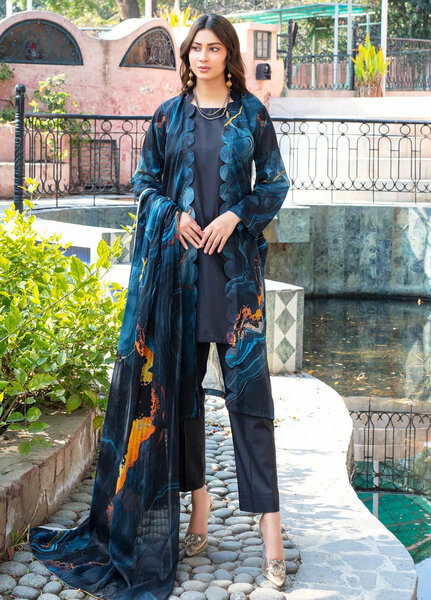 Fabiha by Feroza Printed Lawn Suits Unstitched 3 Piece FZ25FB D-04 - Summer Collection