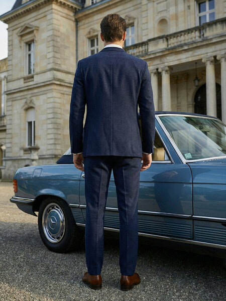 Navy Self Imported Two Piece Suit (SF-154)