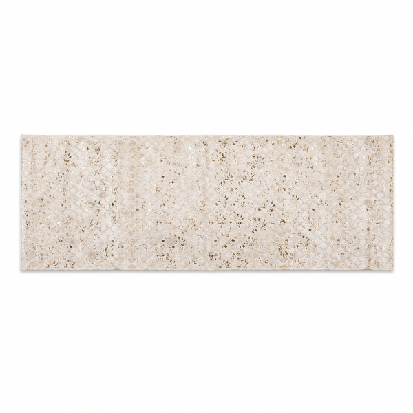 Beige, Brown & Gold Mother of Pearl Table Runner – 14 x 45 Inch
