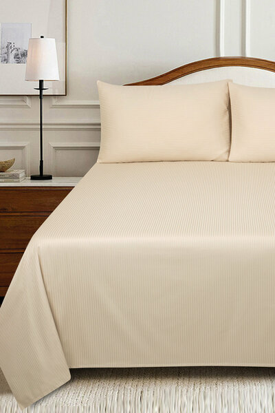 Mount Stripe Satin Bed Sheet Set