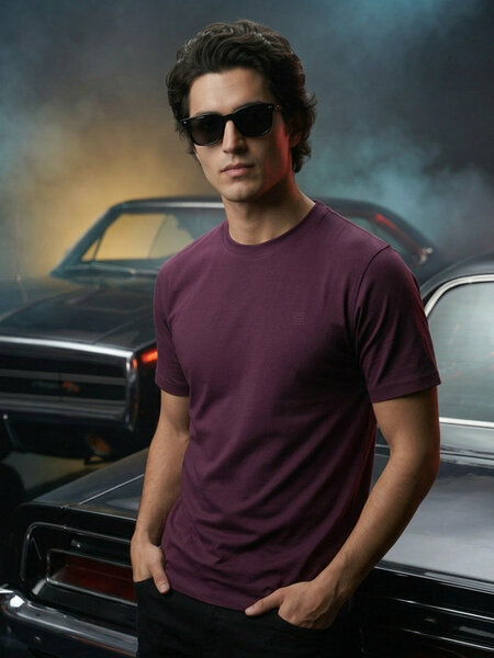 Maroon Basic T-Shirt (TEE-497)