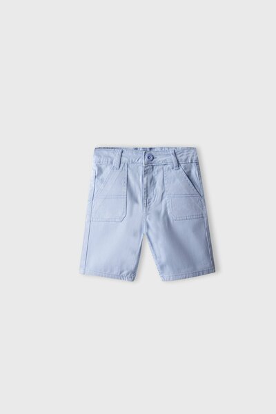 Boys Sky Blue Twill Shorts
