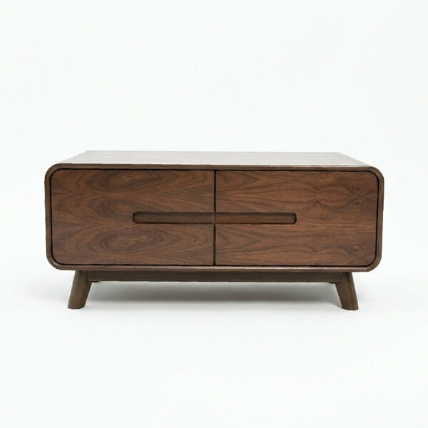 Nysa Solid Wood Coffee Table with Drawers