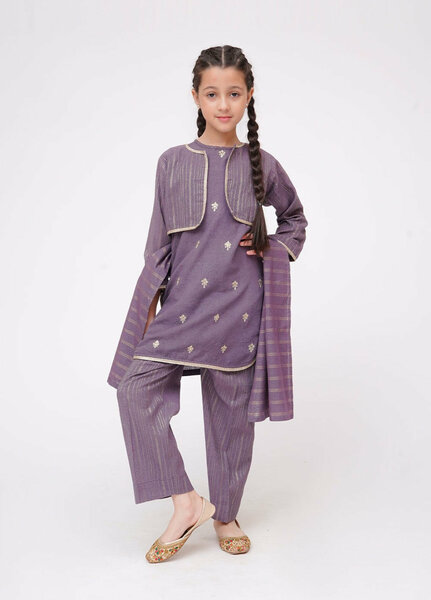 Winter Fall by Senorita Kids RTW Printed Karandi 3 Piece Suit KAD-03659 Casual Collection