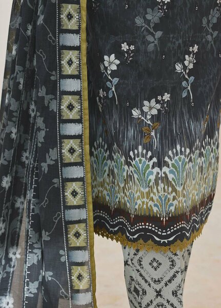 Zouk by HZ Textiles Unstitched Printed Lawn 3 Piece Suit HZ26UZL ZEC-1160 - Casual Collection