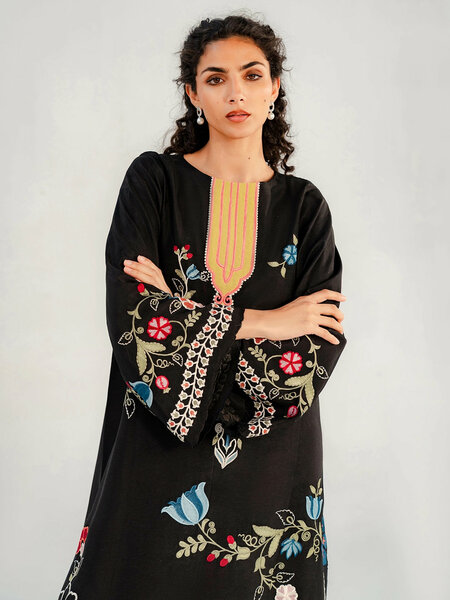 ONYX - 2pcs Raw Silk Ensemble