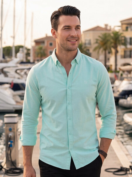 Sea Green Oxford Shirt (CSB-353)