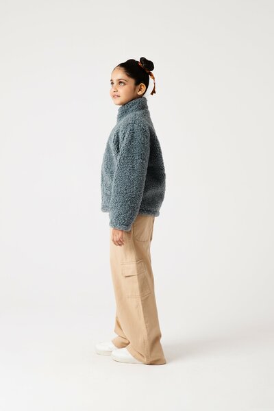 Cloud Mist Light-Blue Fur Jacket