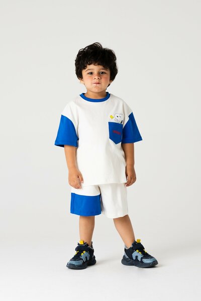 Boys Off White Ace Co ord Set
