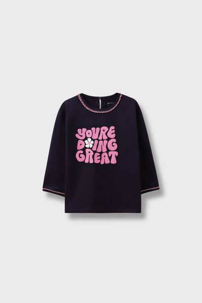 Girls Daisy Lace Tee