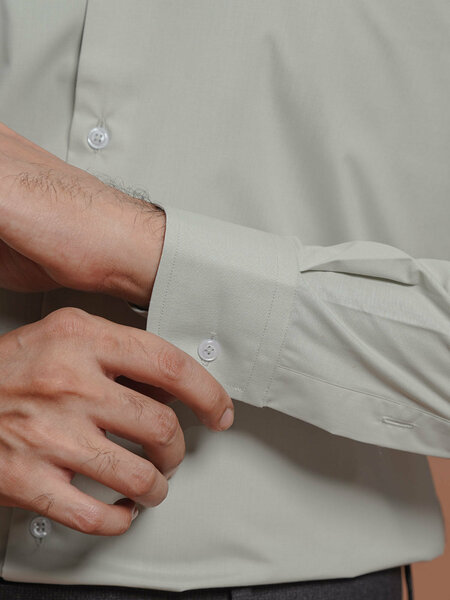 Grey Plain, Cutaway Collar, Elite Edition, Men’s Formal Shirt (FS-2474)