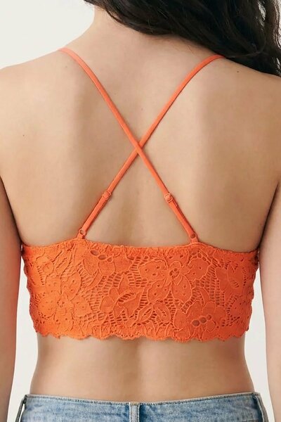 BLS - Belle Non Padded Lace Bralette - Peach Rose