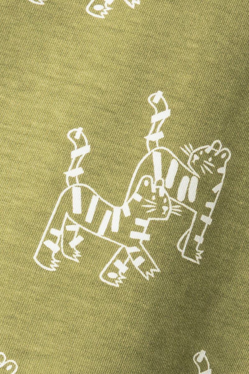 Boys Olive Sketches Tee
