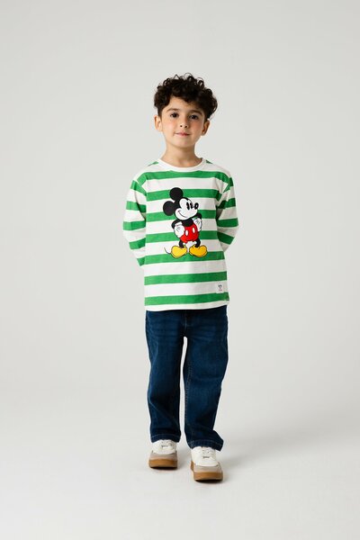 Boys Mickey Stripe Graphic Tee