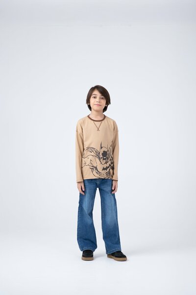 Beige Heroic Drop Tee