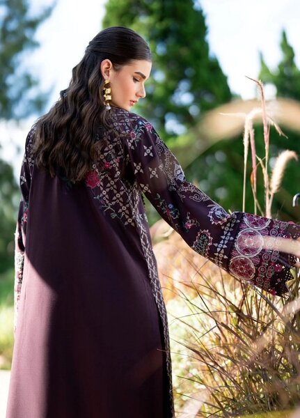 Serenity by Florent Unstitched Embroidered Dobby 3 Piece Suit FL26USF Zynah - Festive Collection
