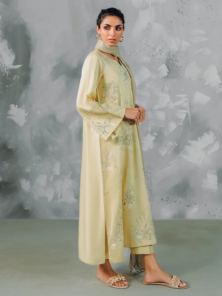 BISCOTTI BLISS - 2pcs Khaddi Silk Ensemble