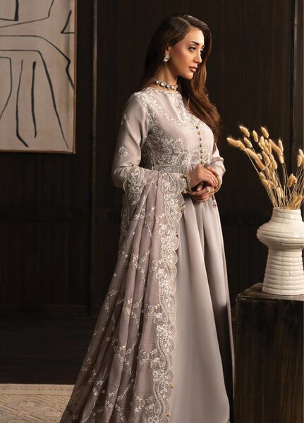 Lady by Aik Atelier Unstitched Tussar Silk Embroidered Suits 3 Piece AIK25L D-07 AIK25L - Festive Collection