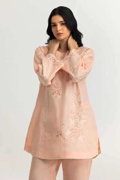 Cambric Embroidered Co-Ord Set