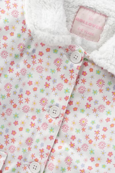 Fuzzy Floral Twill Jacket