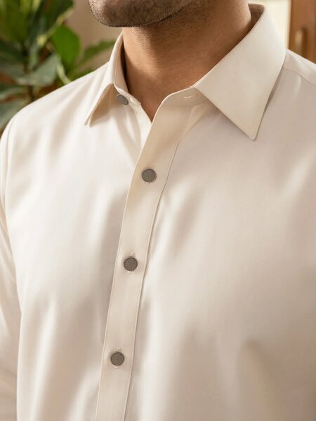 Off White Designer Shalwar Kameez (SK-736)