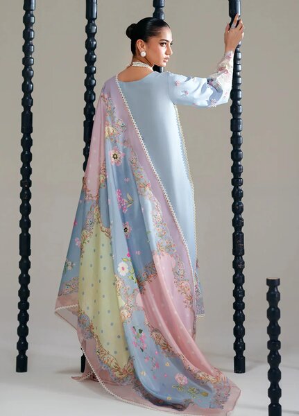 Amour by Bin Ilyas Unstitched Embroidered Lawn 3 Piece Suit BI26ULA 184B - Festive Collection