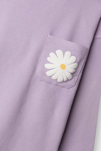 Girls Lilac Daisy Ottoman Co-ord Set
