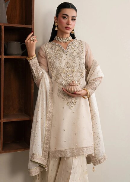 Xenia Formals Unstitched Embroidered Organza 3 Piece Suit D-01 Royale - Festive Collection