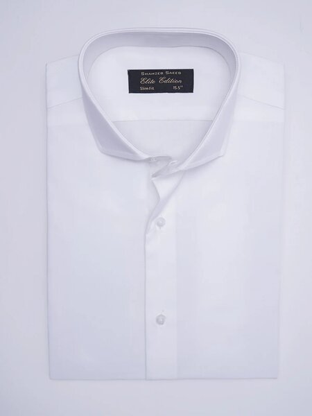 White, Elite Edition, Cutaway Collar Men’s Formal Shirt (FS-2953)
