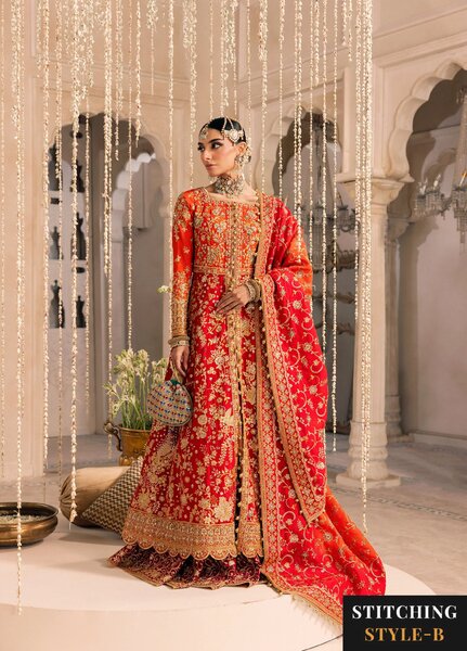 AIK Atelier Unstitched Embroidered Kataan Silk 3 Piece Suit AIK26UAW D-05 - Wedding Collection