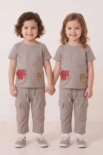 Tiny Teens Kid's Cute Friends Twin Set