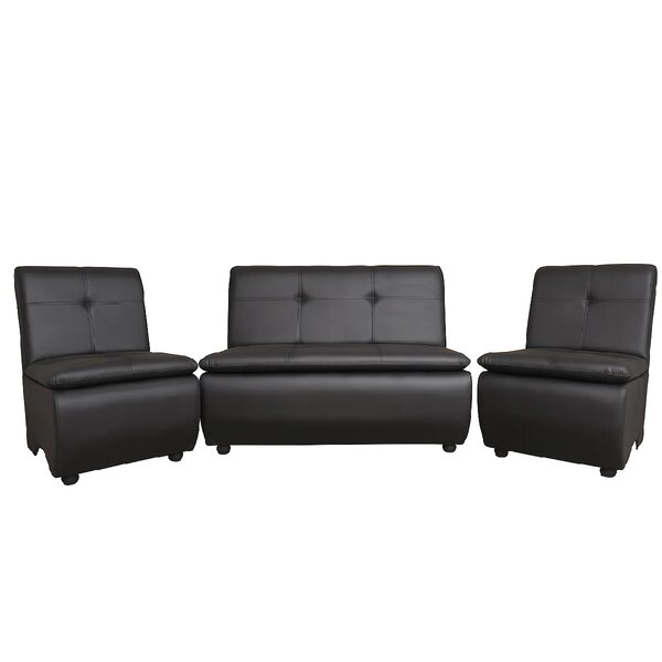 Lazo Premium Leatherette Office Sofa set in Black (Single Seater, 2-Seater, or 4-Seater Bundle)