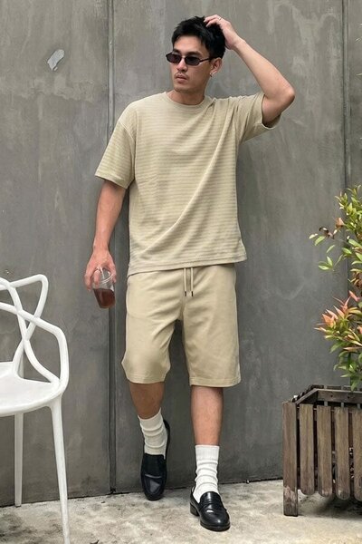 Max 21 Men's Oversized Jacquard Twin Set