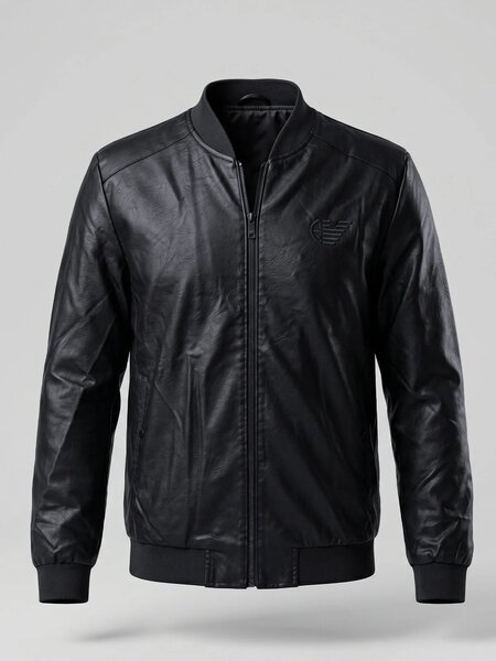 Black Imported Full Sleeves Suede Jacket (SJ-020)