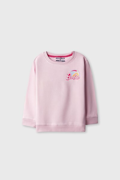 Girls Barbie Pop Pink Fleece Sweatshirt