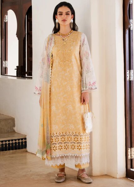 Shezlin Chikankari by Aabyaan Unstitched Embroidered Lawn 3 Piece Suit ABY26USC AZ-10 NURAYA - Summer Collection
