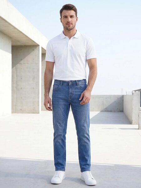 Blue Straight Fit Jeans 61
